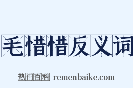 毛惜惜反义词是什么意思的图片